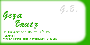 geza bautz business card